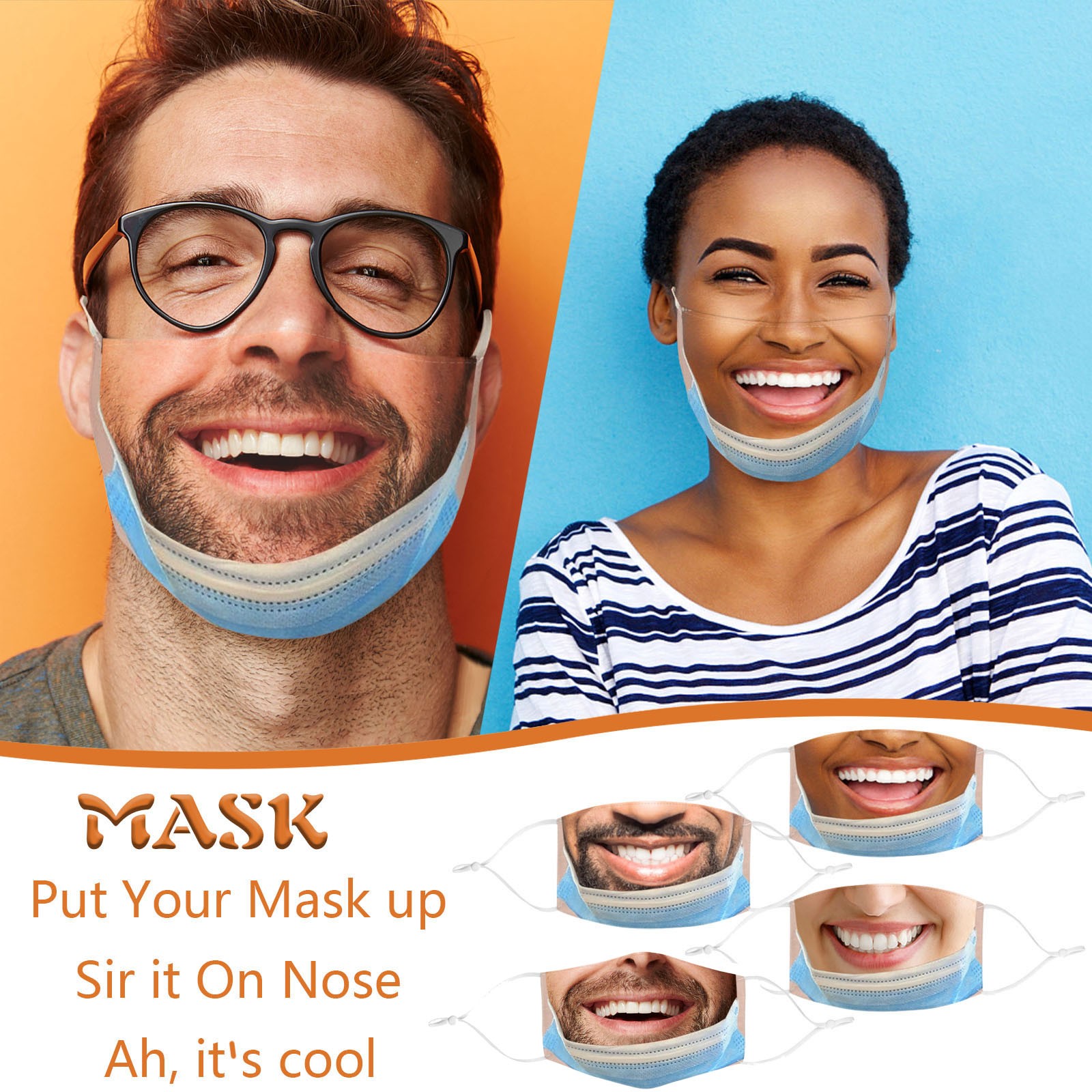 Kids Face Mask - Adult Funny Mouth Mask Funny Cloth