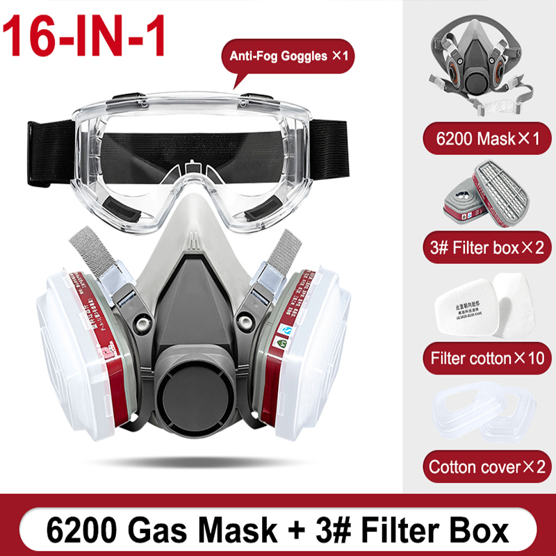 6200 Half Face Dust Gas Mask R - Dust Mask Construction ulasan dan harga