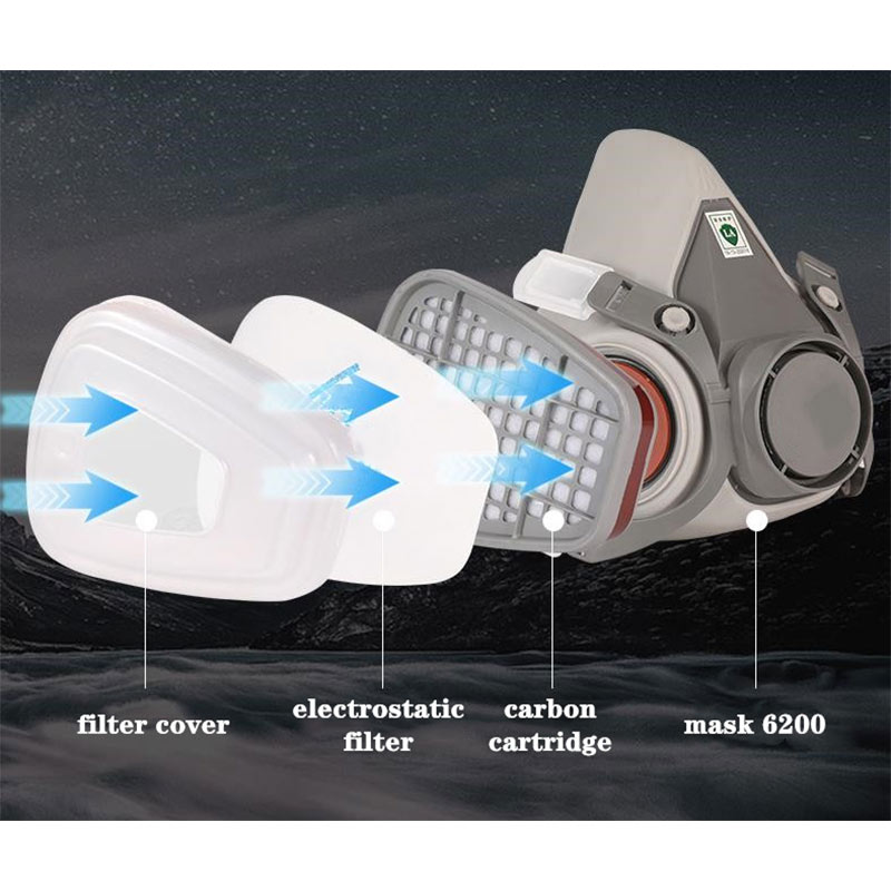 6200 Half Face Dust Gas Mask R - Dust Mask Construction ulasan dan harga