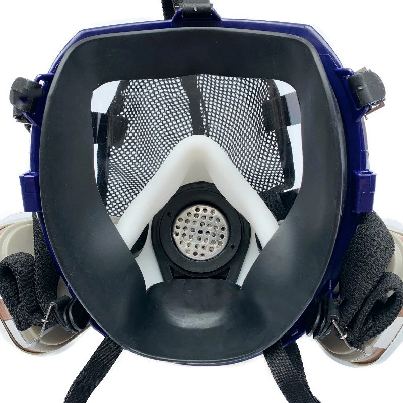 Full Face Gas Mask Chemical Bi - Dust Mask Construction ulasan dan harga