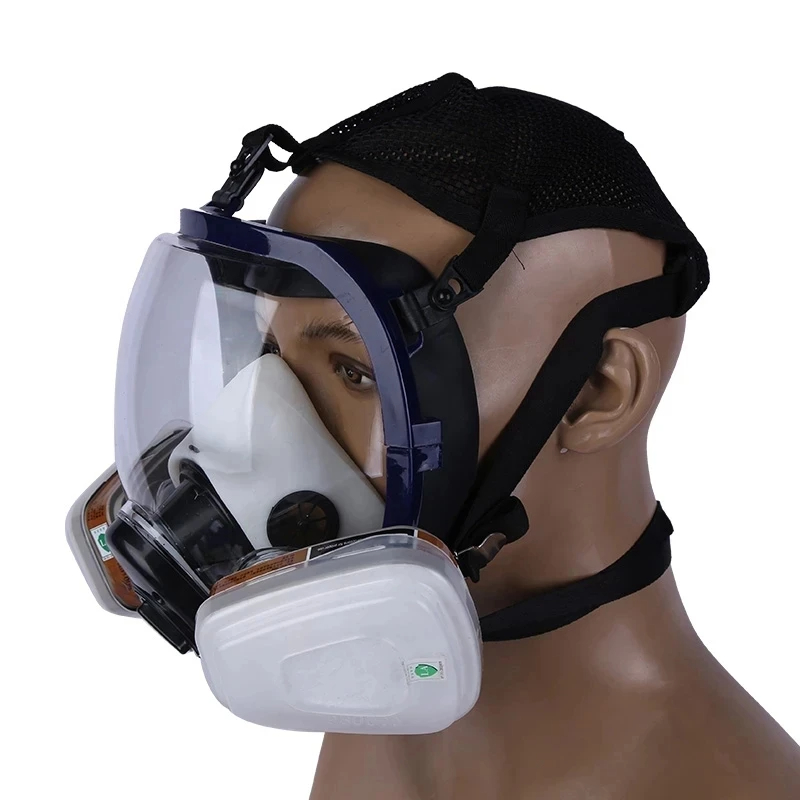 Full Face Gas Mask Chemical Bi - Dust Mask Construction ulasan dan harga